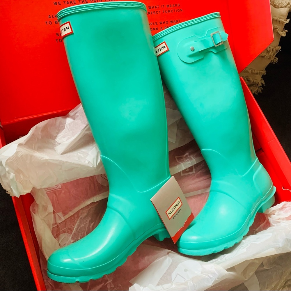 EUC Teal HUNTER rainboots
